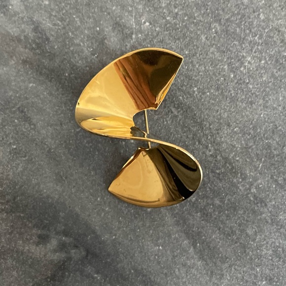 Vintage Napier Gold Ribbon Twist Brooch - Picture 3 of 7